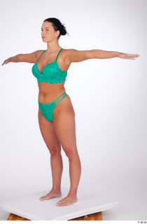 Reeta green bra green panties lingerie standing t-pose underwear 0002.jpg